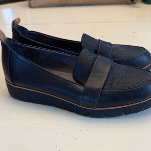 Dr Scholls Black Women's Slip-On Platform Loafers